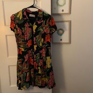 Urban outfitters tropical floral button down dress!